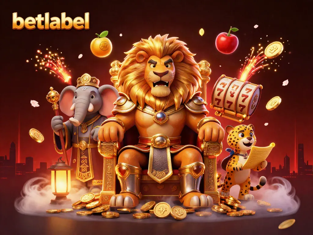 Experience the thrill of winning with betlabel's vibrant 3D casino scene featuring rich character action and dynamic slot machines.